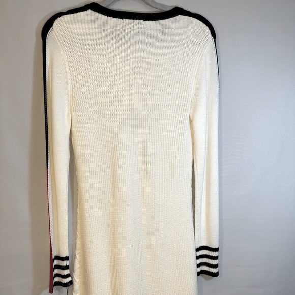 Tommy Hilfiger Womens Size M Long Sleeve Textured Knit Sweater Dress Cream - Picture 6 of 15